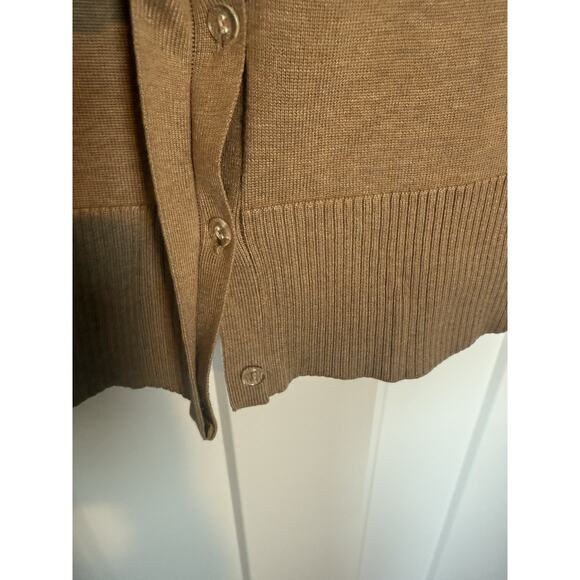 Christopher & Banks Women'sCardigan Camel Tan Pearl Neck NWT Medium - Picture 3 of 9